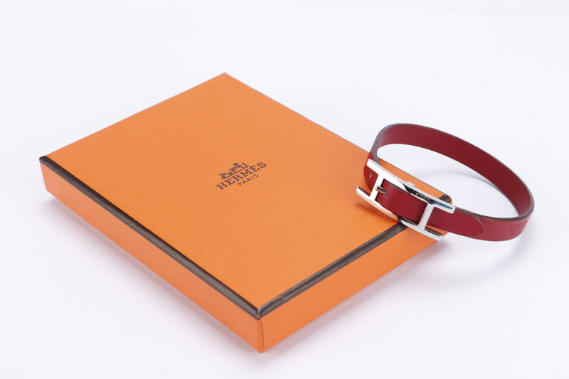 Hermès Hapi 3 Medium Leather Wrap Bracelet - Black, Palladium-Plated Wrap,  Bracelets - HER540801 | The RealReal